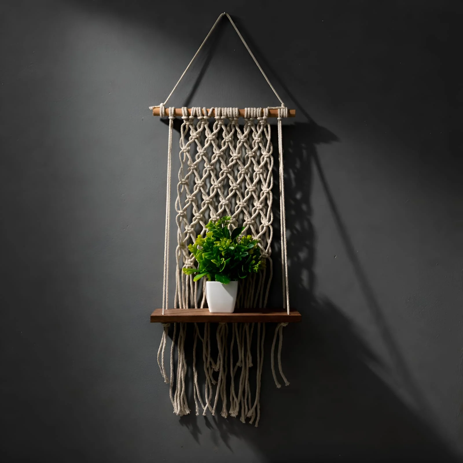 Macrame Wall Hanging Shelf - AF1013
